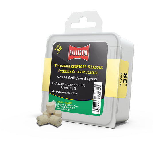 BALLISTOL - Detergente per cilindri revolver in feltro Classic Cal .38 60 pz