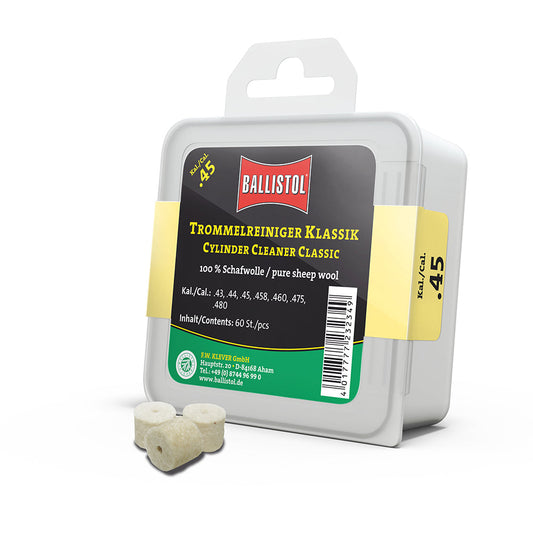 BALLISTOL - Detergente per cilindri revolver in feltro Classic Cal .45 60 pz