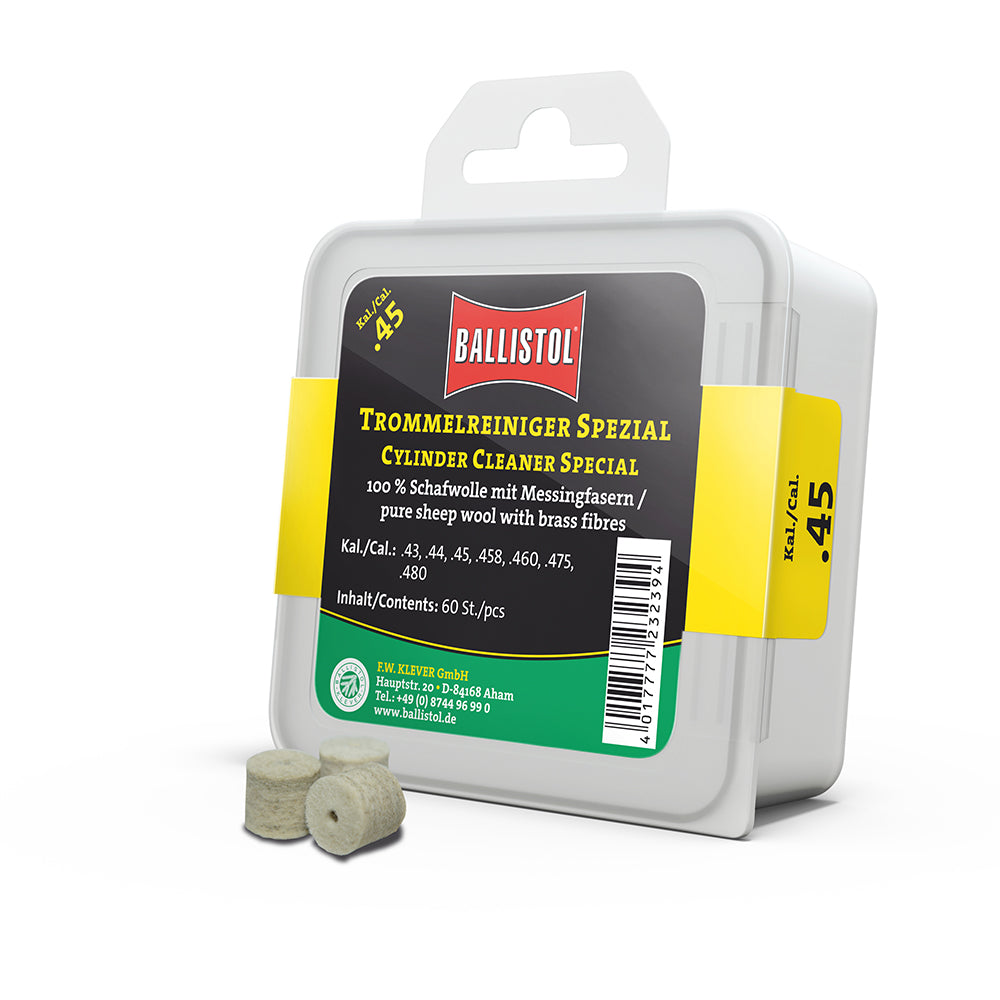 BALLISTOL - Detergente per cilindri revolver in feltro Special Cal .45 60 pz